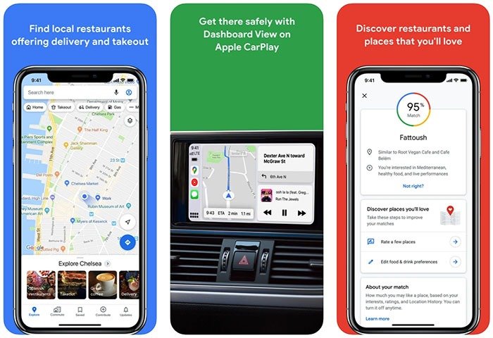 Альтернативы Apple Maps Google Maps