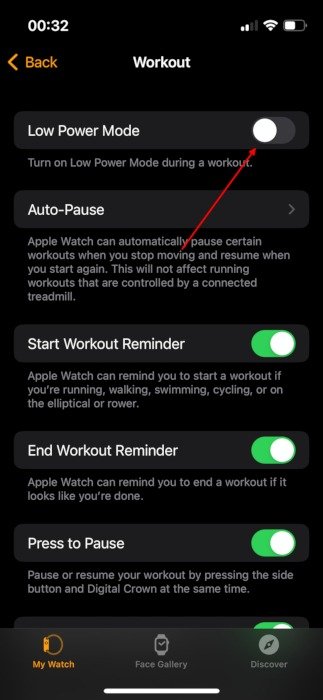 Аккумулятор Apple Watch Приложение Watch Режим низкого энергопотребления