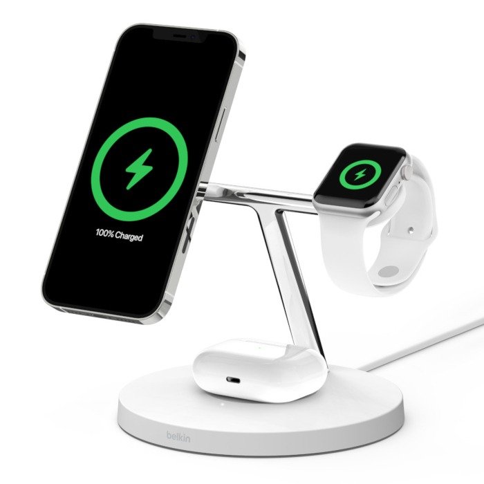 Док-станция для Apple Watch Belkin Boost Charge Pro Беспроводное зарядное устройство 3 в 1 с Magsafe