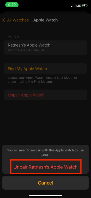 Apple Watch не разблокирует Mac. Подтверждение отсоединения Apple Watch