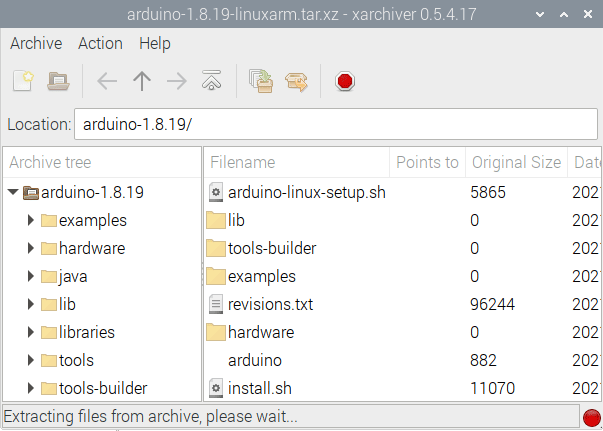 Архиватор Raspberry Pi, извлекающий файлы