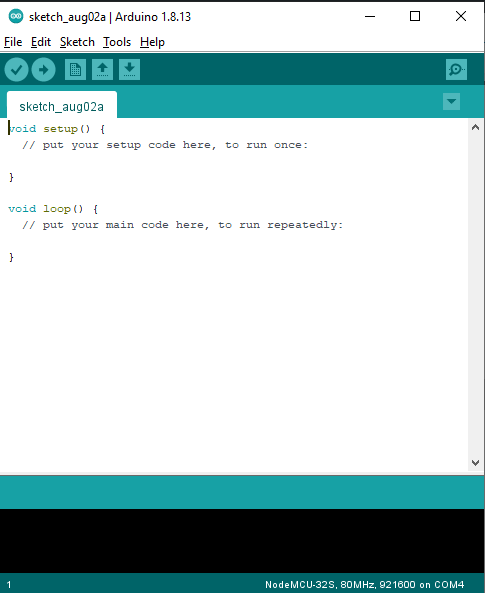 Новый эскиз Arduino IDE