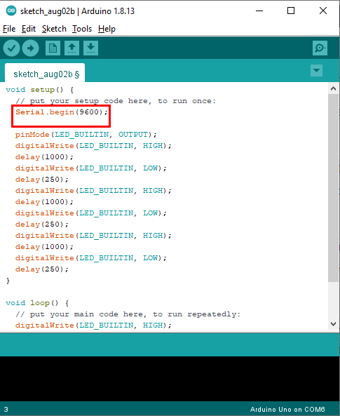 Серийное начало Arduino Ide