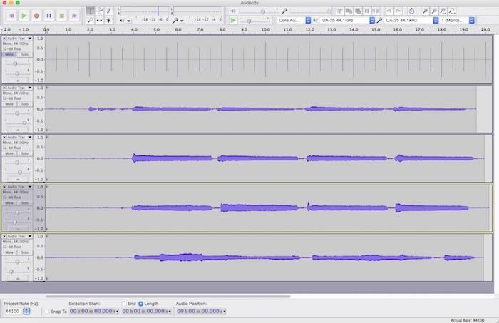 Audacity-мультитрекинг-отслеживание