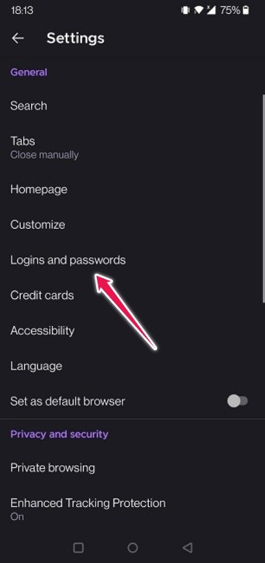 Автоматический выход из Google Firefox Мобильные пароли 1