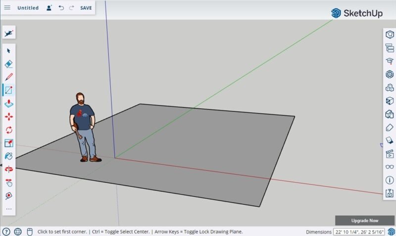 Запускаем эскиз в SketchUp.