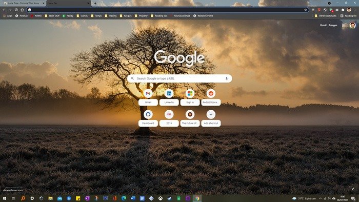 Лучшие темы Chrome Lone Tree