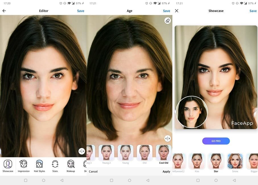 Лучшие приложения для обмена лицами Android Faceapp