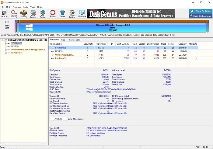 Лучшие бесплатные инструменты управления разделами диска Diskgenius