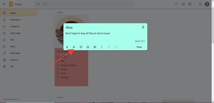 Лучший помощник по добавлению соавторов в Google Keep Desktop