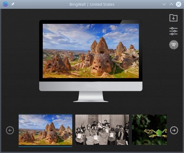 Лучшие программы для смены обоев Linux Bingwall Gui