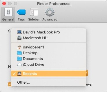 Лучшая папка по умолчанию в настройках Mac Finder