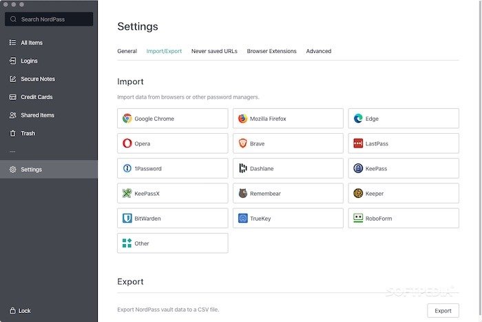 Лучший менеджер паролей Nordpass Import