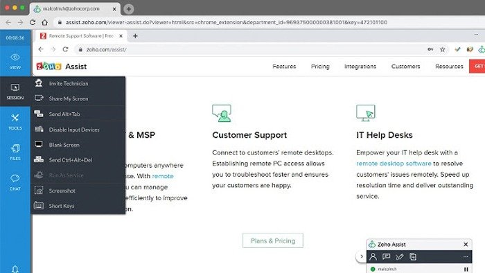 Лучшие расширения удаленного рабочего стола Chrome Zoho
