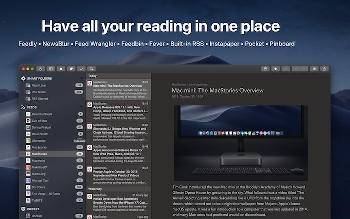 Лучшие RSS-приложения Mac Readkit