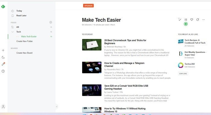 Лучшие программы чтения RSS для Windows Feedly