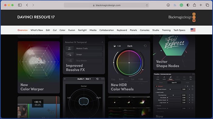 Лучшие видеоредакторы Mac Davinci Resolve