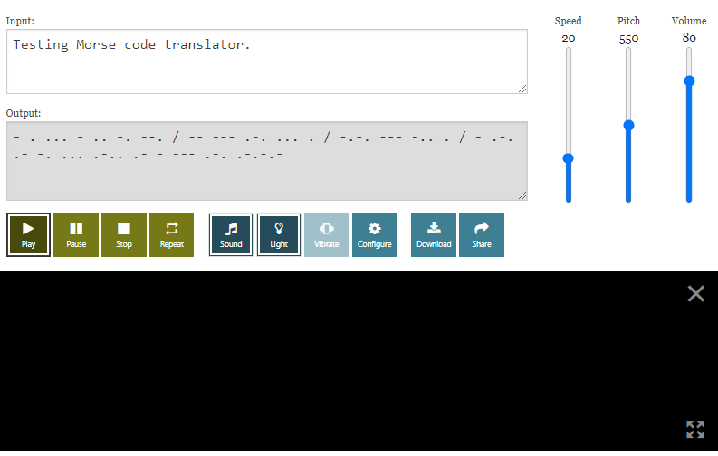 Использование инструмента-переводчика Morse Code World.