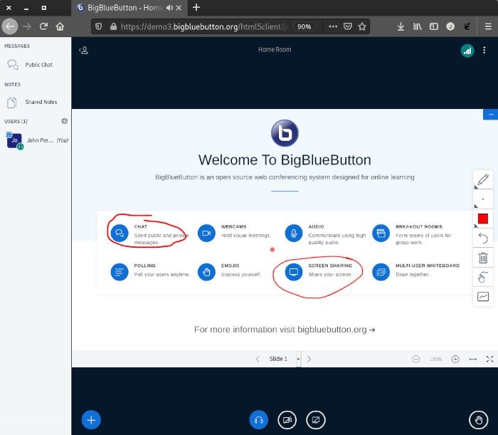 Bigbluebutton на Linux Demo Pencil