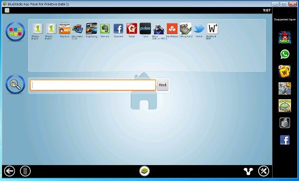 Bluestacks-главное окно