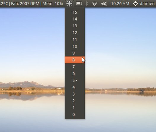 индикатор яркости для Ubuntu