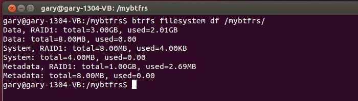 btrfs-файловая система-df