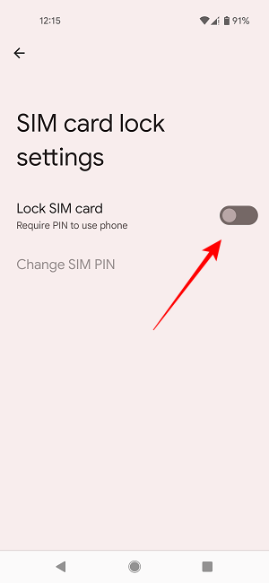 Изменить PIN-код SIM-карты Включить Sim Lock