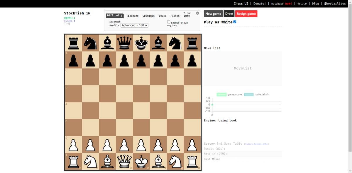 Chessui Com Online Chess Against Stockfish 10 Скриншот