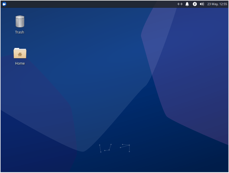 Снимок экрана, показывающий базовый рабочий стол XFCE в Xubuntu.