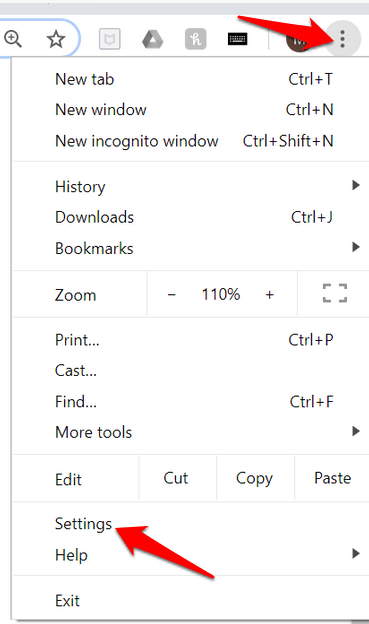 Сбой Chrome Не работают Настройки меню Chrome