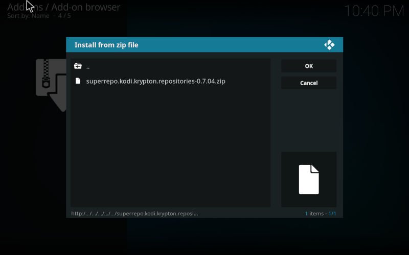 Установите zip-архив SuperRepo.