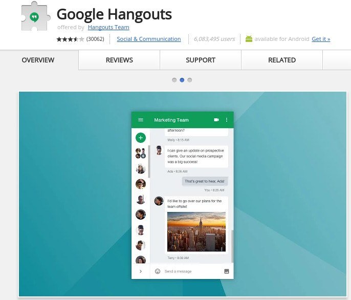 Chrome OS Hangouts