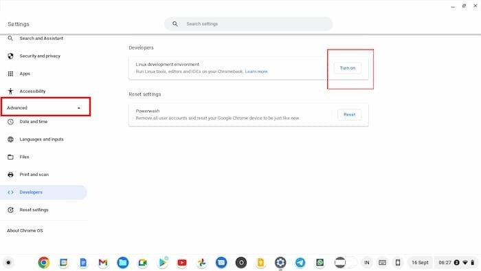 Chromeos Linux Включить