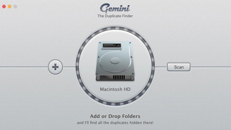 Очистка жесткого диска Mac Gemini Scan