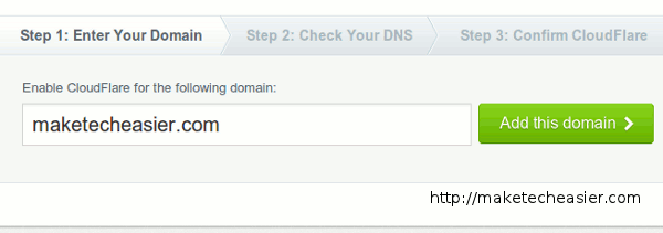 Cloudflare-введите-имя-домена