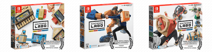 Наборы для платформы Nintendo Labo.