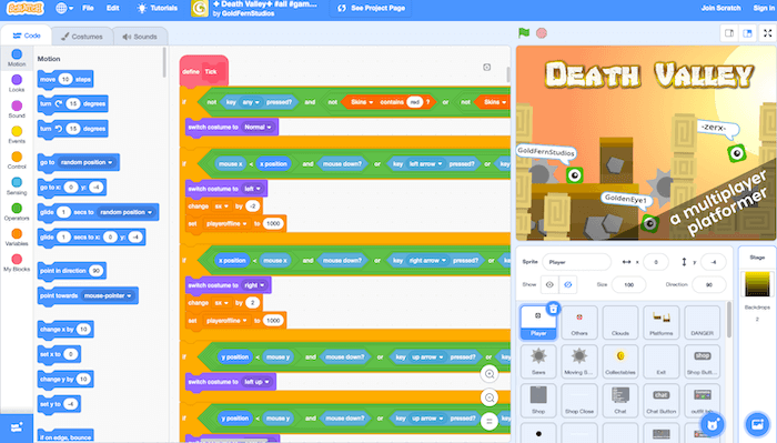 Scratch-платформа MIT.