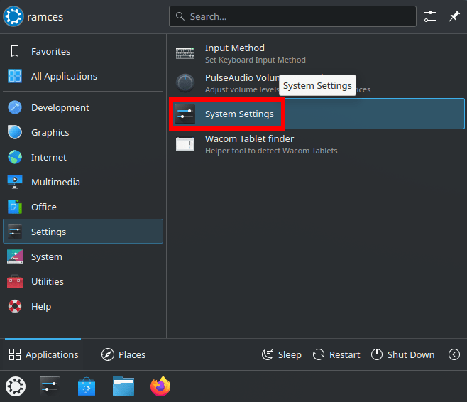 Снимок экрана, показывающий окно настроек KDE.