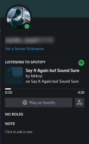 Подключите Spotify к Discord Desktop Просмотр музыкальной активности