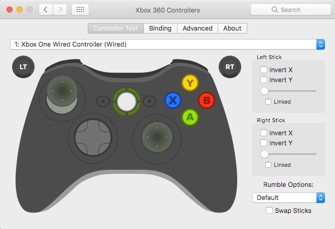 подключение-xbox-one-controller-к-mac-контроллеру-тест подключения