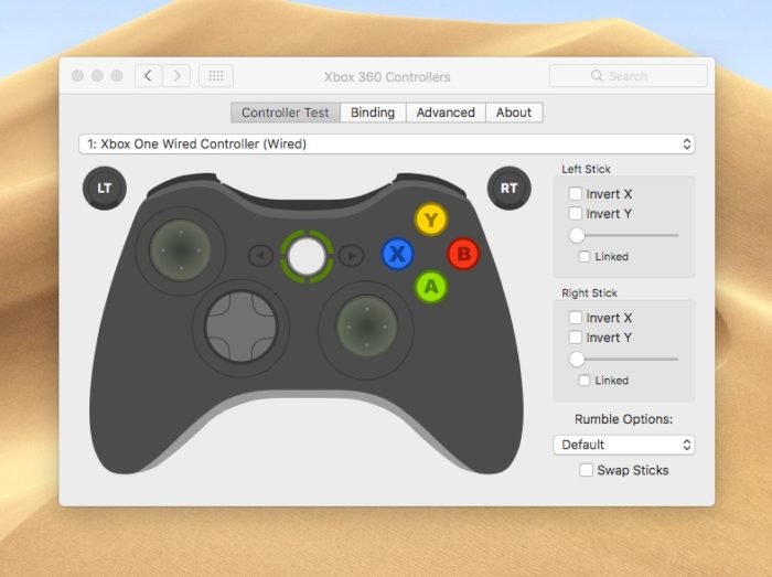 подключение-xbox-one-controller-к-mac-controller-settings-2