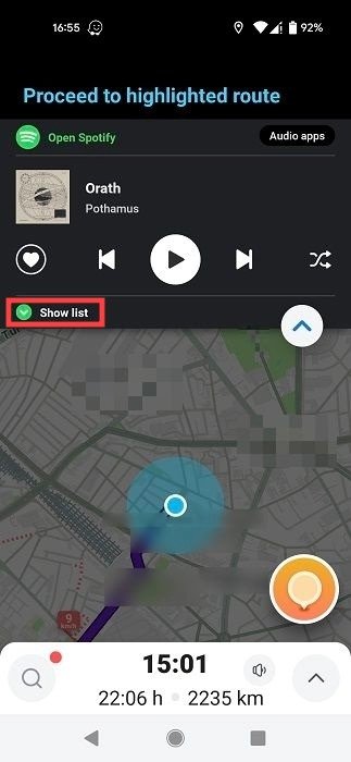 Управление другими приложениями Spotify Waze