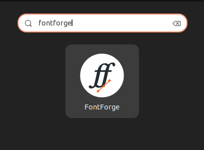 Конвертировать шрифты Ubuntu 03 Поиск Fontforge