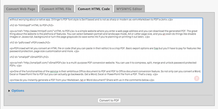 Сайт PDFcrowd.