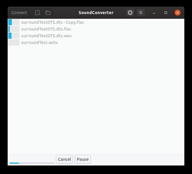 Конвертируйте аудио с помощью Soundconverter Crash