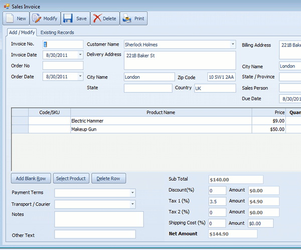 craveinvoice-newinvoice