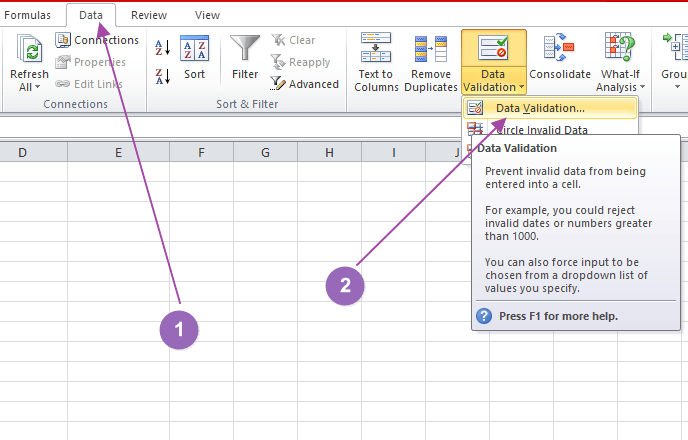 создать-excel-выпадающие списки-проверка данных