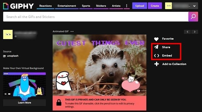 Создать Gif Giphy Веб-сайт Поделиться