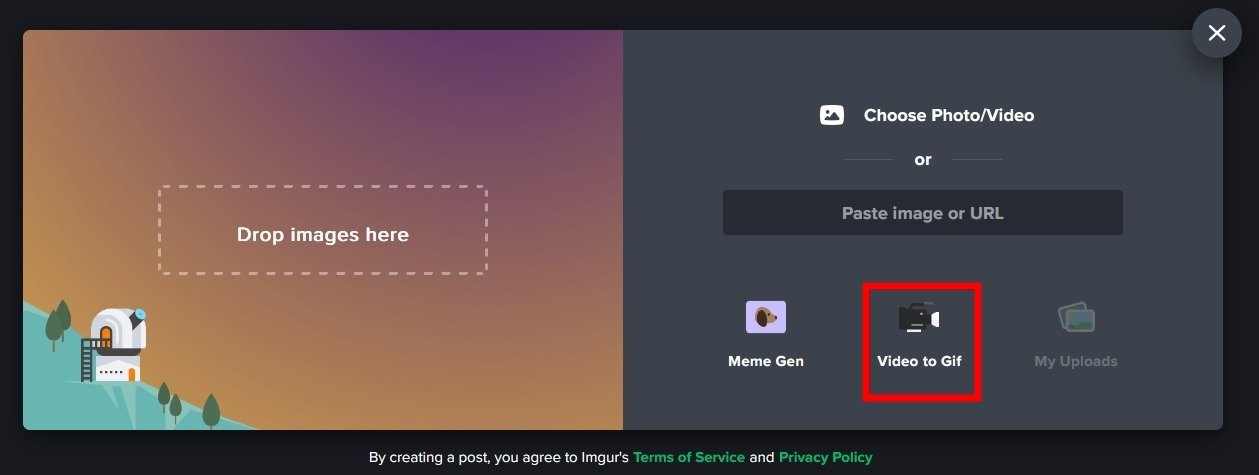 Создать Gif-сайт Imgur Video Gif