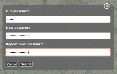 Снимок экрана, показывающий окно запроса пароля сервера ulogger.
